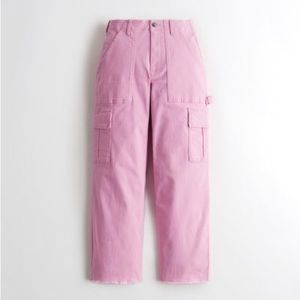 Pink High-Rise Cargo Pants